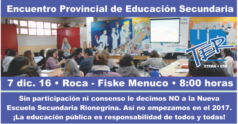 Lee más sobre el artículo Encuentro Provincial de Educación Secundaria