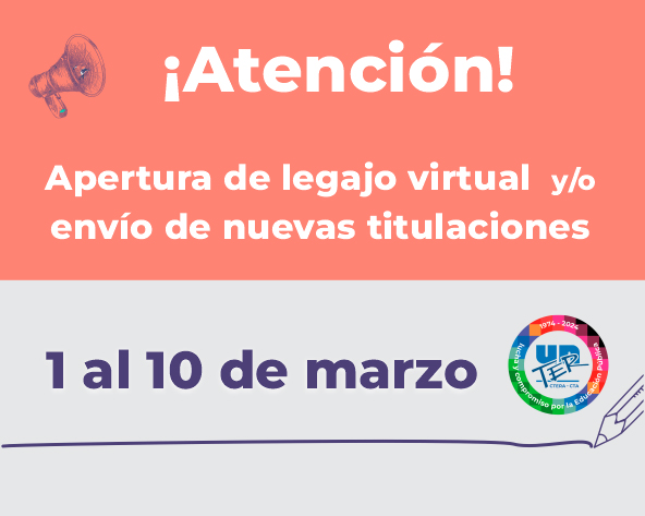 En este momento estás viendo Apertura de Legajo virtual y/o envío de nuevas titulaciones