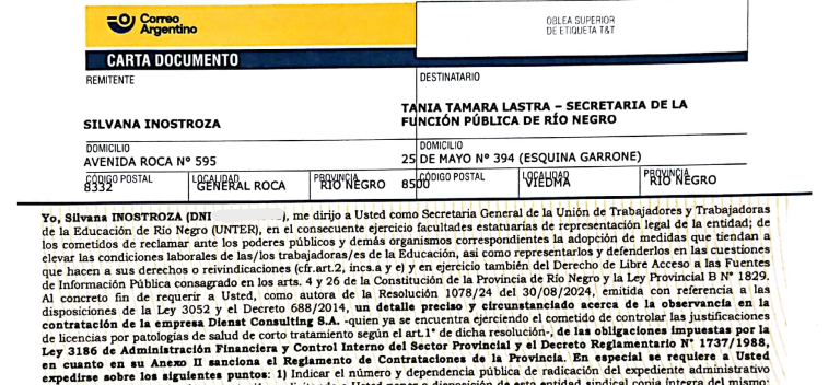 Lee más sobre el artículo UnTER requiere precisiones sobre la empresa contratada para realizar las auditorías médicas