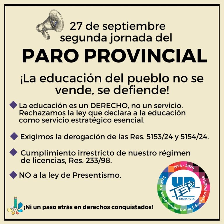 Lee más sobre el artículo 27 de septiembre, segunda jornada de paro de 48 horas