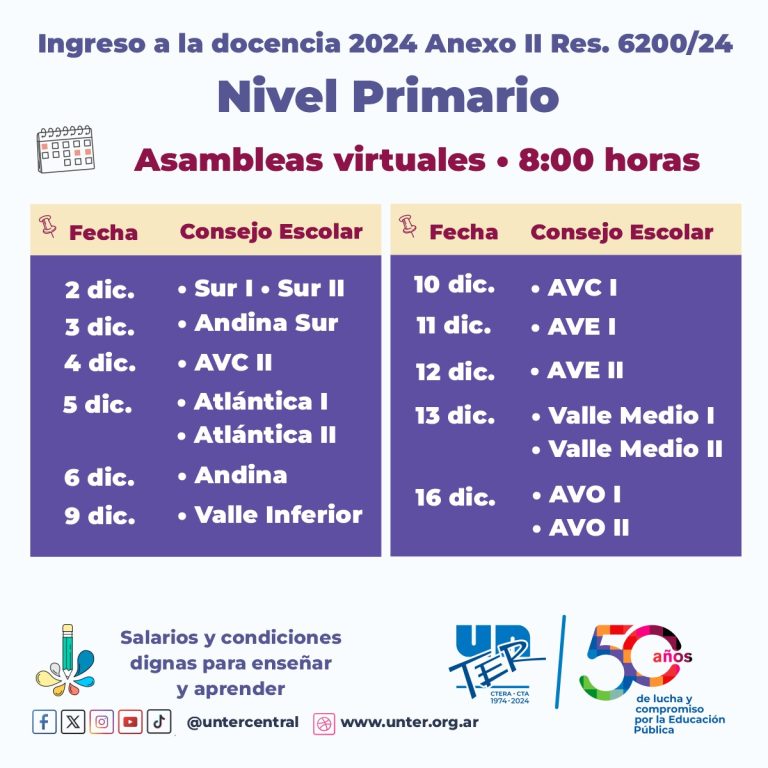 Lee más sobre el artículo Vacantes de Nivel Primario y fechas definitivas para el concurso de ingreso a la docencia